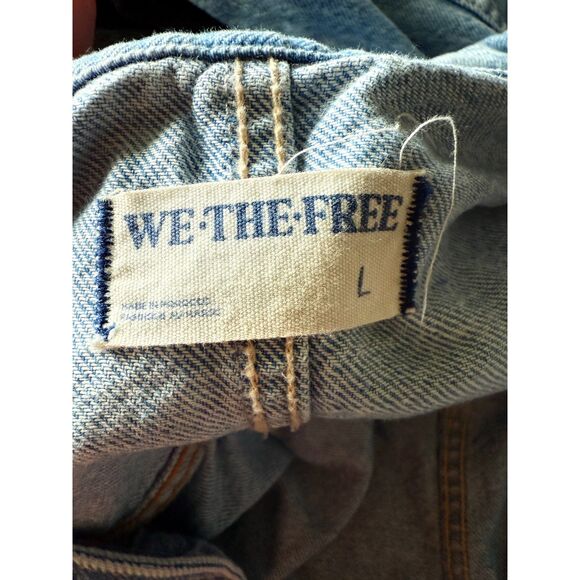 Free People We The Free Touch The Sky One Piece in Cloud Coverall Jumpsuit Large - Picture 4 of 7